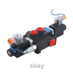 1 Spool 3600 PSI 13 GPM Solenoid Hydraulic Control Valve Double Acting 12V DC
