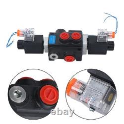 1 Spool 3600 PSI 13 GPM Solenoid Hydraulic Control Valve Double Acting 12V DC