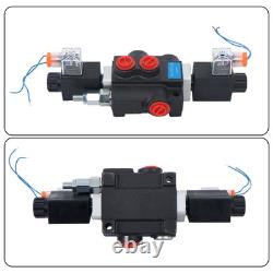 1 Spool 3600 PSI 13 GPM Solenoid Hydraulic Control Valve Double Acting 12V DC
