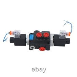 1 Spool 3600 PSI Solenoid Hydraulic Control Valve Double Acting 13 GPM 12V DC
