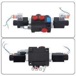 1 Spool 3600 PSI Solenoid Hydraulic Control Valve Double Acting 13 GPM 12V DC