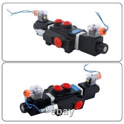 1 Spool 3600 PSI Solenoid Hydraulic Control Valve Double Acting 13 GPM 12V DC