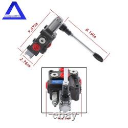 1 Spool 8 GPM 3500 PSI Hydraulic Control Valve Double Acting Adjustable