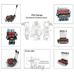 1 Spool Hydraulic Monoblock Directional Control Valve 11 GPM 20MPa for Tractors