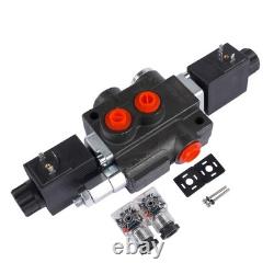 1 Spool Solenoid 12V DC 13 GPM 3600 PSI Hydraulic Control Valve Double Acting