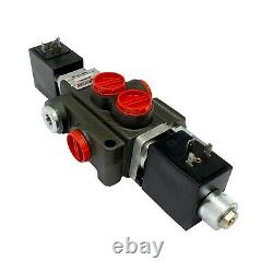 1 Spool Solenoid 12V DC Hydraulic Control Valve Double Acting 13 GPM 3600 PSI
