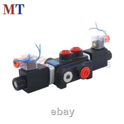 1 Spool Solenoid 12V DC Solenoids Hydraulic Control Valve Double Acting 3600 PSI