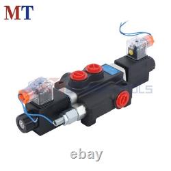 1 Spool Solenoid 12V DC Solenoids Hydraulic Control Valve Double Acting 3600 PSI
