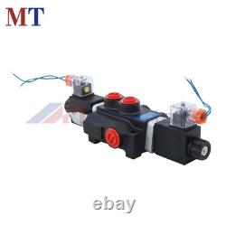 1 Spool Solenoid 12V DC Solenoids Hydraulic Control Valve Double Acting 3600 PSI
