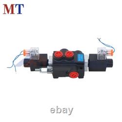 1 Spool Solenoid 12V DC Solenoids Hydraulic Control Valve Double Acting 3600 PSI