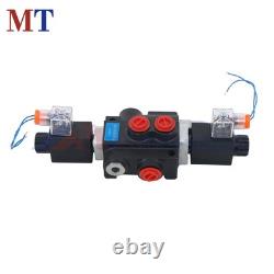1 Spool Solenoid 12V DC Solenoids Hydraulic Control Valve Double Acting 3600 PSI