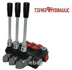 1x FLOATING 3 Spool Hydraulic Directional Control Valves 2x DA Double 40L 11 gpm