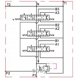 1x FLOATING spool 3 Bank Hydraulic Directional Control Valve 11gpm 40L 2x DA ex