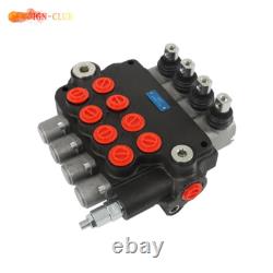 21GPM 3600PSI SAE Hydraulic Control Valve Double Acting 4Spool WithConversion Plug