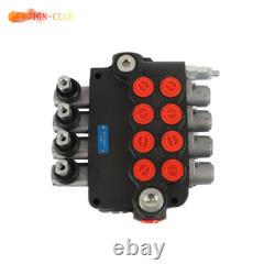 21GPM 3600PSI SAE Hydraulic Control Valve Double Acting 4Spool WithConversion Plug
