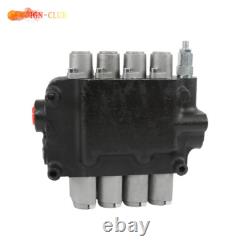 21GPM 3600PSI SAE Hydraulic Control Valve Double Acting 4Spool WithConversion Plug