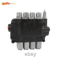 21GPM 3600PSI SAE Hydraulic Control Valve Double Acting 4Spool WithConversion Plug
