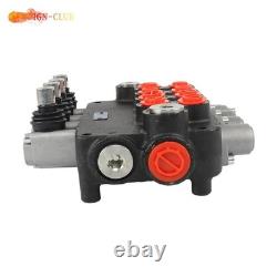 21GPM 3600PSI SAE Hydraulic Control Valve Double Acting 4Spool WithConversion Plug