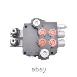 21GPM 3600 PSI SAE Ports 2 Spool Double Acting Hydraulic Control Valve