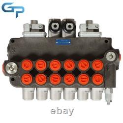 21GPM Hydraulic Backhoe Directional Control Valve 6 Spool WithJoysticks/Conversion