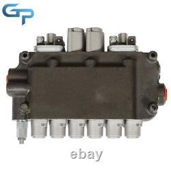 21GPM Hydraulic Backhoe Directional Control Valve 6 Spool WithJoysticks/Conversion
