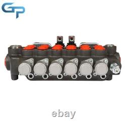21GPM Hydraulic Backhoe Directional Control Valve 6 Spool WithJoysticks/Conversion