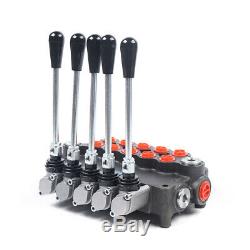 21GPM Hydraulic Directional Adjust. Control Valve 6Spool Fit Tractor LoaderNew