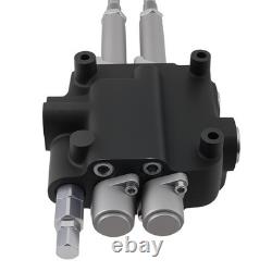 21GPM Hydraulic Directional Valve P80 2 Spool Remote Control Kit with Cables