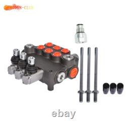 21GPM SAE 3 Spool Hydraulic Monoblock Double Acting Control Valve WithConversion