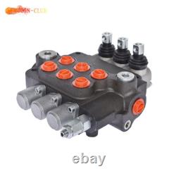 21GPM SAE 3 Spool Hydraulic Monoblock Double Acting Control Valve WithConversion