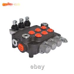 21GPM SAE 3 Spool Hydraulic Monoblock Double Acting Control Valve WithConversion