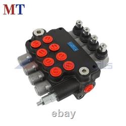 21GPM SAE Hydraulic Control Valve Double Acting 4Spool 3600PSI WithConversion Plug