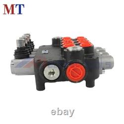 21GPM SAE Hydraulic Control Valve Double Acting 4Spool 3600PSI WithConversion Plug