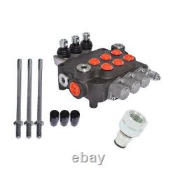 21GPM SAE Hydraulic Monoblock Double Acting Control Valve 3 Spool withconversion