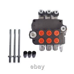 21GPM SAE Hydraulic Monoblock Double Acting Control Valve 3 Spool withconversion