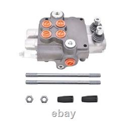 21 GPM 3600 PSI SAE Ports 2 Spool Double Acting Hydraulic Control Valve