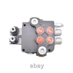 21 GPM 3600 PSI SAE Ports 2 Spool Double Acting Hydraulic Control Valve