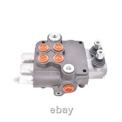 21 GPM 3600 PSI SAE Ports 2 Spool Double Acting Hydraulic Control Valve