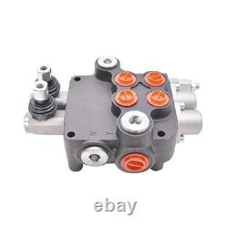 21 GPM 3600 PSI SAE Ports 2 Spool Double Acting Hydraulic Control Valve