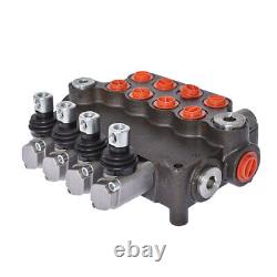 21 GPM 3600 PSI SAE Ports 4 Spool Hydraulic Control Valve Double Acting