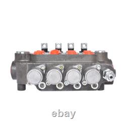 21 GPM 3600 PSI SAE Ports 4 Spool Hydraulic Control Valve Double Acting
