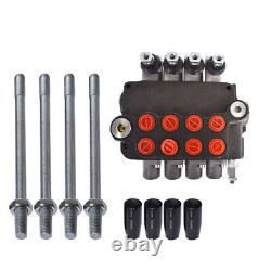 21 GPM 3600 PSI SAE Ports 4 Spool Hydraulic Control Valve Double Acting