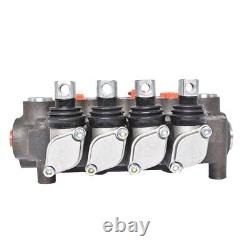 21 GPM 3600 PSI SAE Ports 4 Spool Hydraulic Control Valve Double Acting New