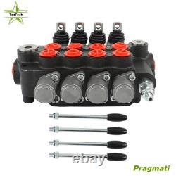 21 GPM 4 Spool Adjustable Hydraulic Control Valve Double Acting 3600 PSI NEW