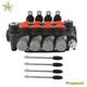 21 GPM 4 Spool Adjustable Hydraulic Control Valve Double Acting 3600 PSI NEW