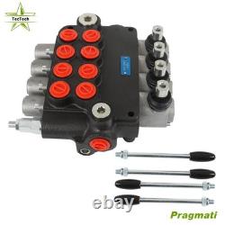 21 GPM 4 Spool Adjustable Hydraulic Control Valve Double Acting 3600 PSI NEW