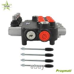 21 GPM 4 Spool Adjustable Hydraulic Control Valve Double Acting 3600 PSI NEW