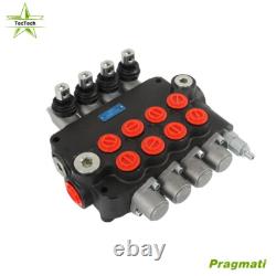 21 GPM 4 Spool Adjustable Hydraulic Control Valve Double Acting 3600 PSI NEW