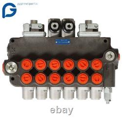 21 GPM 6 Spool Hydraulic Backhoe Directional Control Valve with 2 Joysticks