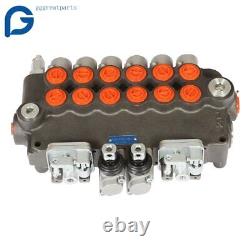 21 GPM 6 Spool Hydraulic Backhoe Directional Control Valve with 2 Joysticks